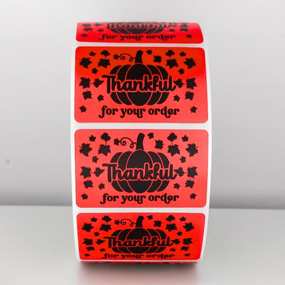 Thankful for Your Order Stickers Fall Pumpkin Packaging Labels | Autumn stickers - Picture 7 of 11